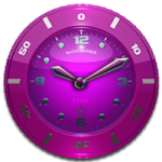 Clock Widget Pink Star