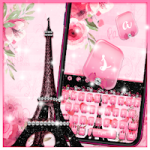 Pink Paris Eiffel Tower Keyboard