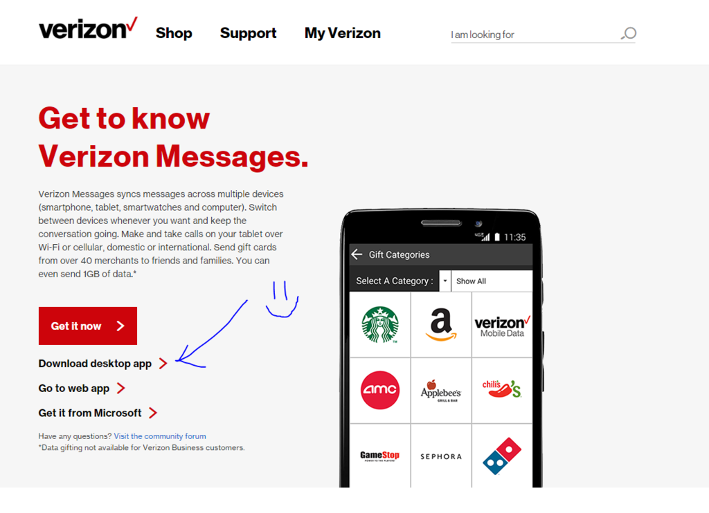 Verizon Messages+