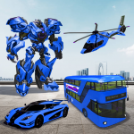 Bus Robot Game, Flying Police MOD Apk